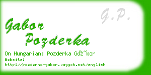 gabor pozderka business card